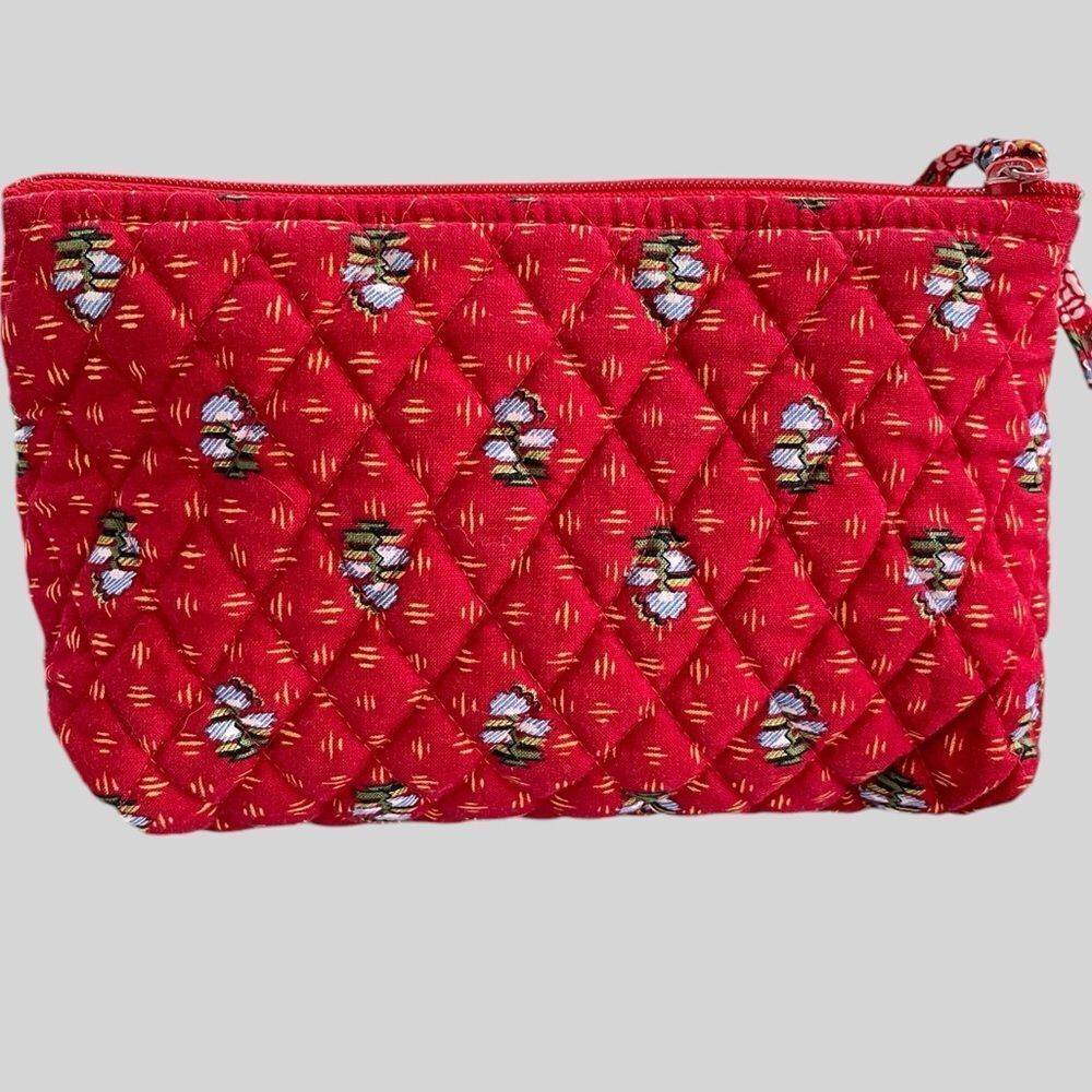 Vera Bradley Provincial Red Small Cosmetic Bag Retired Vintage EUC - Picture 5 of 6